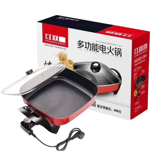 4ltrs Red Electric Skillet